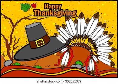 easy to edit vector illustration of Thanksgiving Harvesting festival background