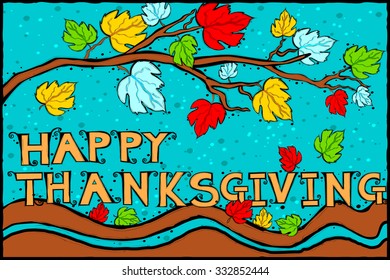 easy to edit vector illustration of Thanksgiving Harvesting festival background