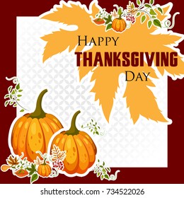 easy to edit vector illustration of Thanksgiving Harvesting festival background