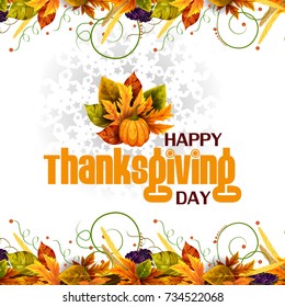 easy to edit vector illustration of Thanksgiving Harvesting festival background