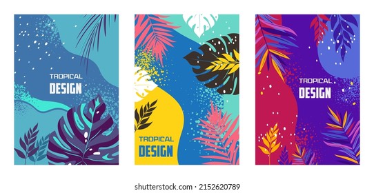 easy to edit vector illustration of tropical backround for summer holiday vacation