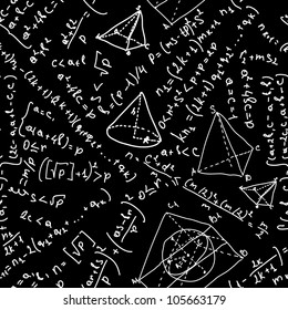 Easy editable maths formulas  seamless pattern  And also includes EPS 8 vector