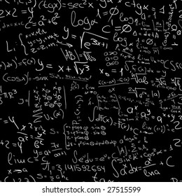 a lot easy editable maths formulas in vector    seamless pattern