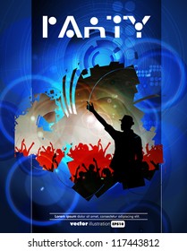 Easy editable music poster. Vector