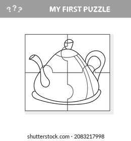 Easy educational paper game for kids. Simple kid application with Kettle. My first puzzle and coloring page