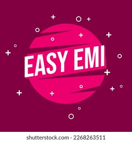 Easy EMI installments banner template design vector