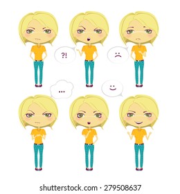 easy emotional character to illustrate the mock-up and presentations, etc.