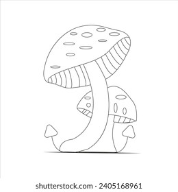 easy forest mushroom art design