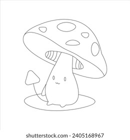 easy forest mushroom art design