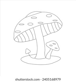 easy forest mushroom art design