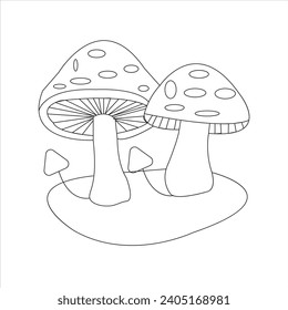 easy forest mushroom art design