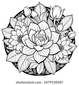 Fácil y divertido libro para colorear Mandala para niños