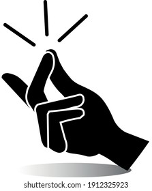 Easy gesture snap finger like easy logo Vector illustration white background 