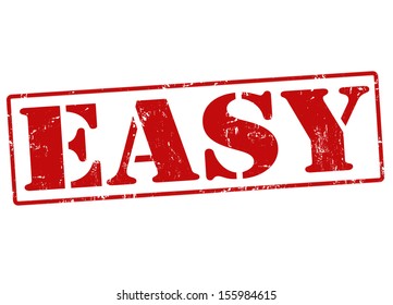 Easy grunge rubber stamp on white, vector illustration