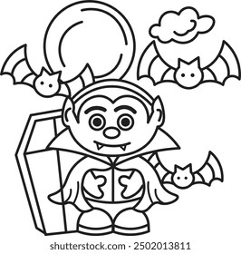 Easy Halloween Bat Coloring Sheet For Kids