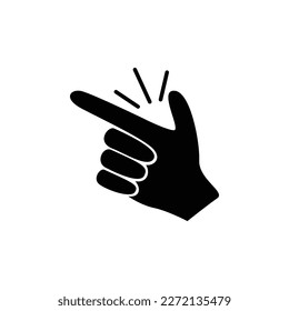 easy hand gesture icon design. clicking finger sign and symbol.