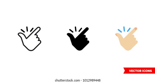 Easy icon of 3 types: color, black and white, outline. Isolated vector sign symbol.