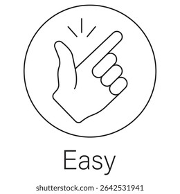 Easy icon, Effortless Simplicity for Everyone, Making Life Easier, One Step at a Time, vector