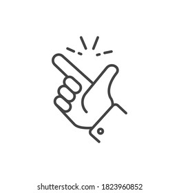 easy icon  finger snapping line sign    vector illustration eps10