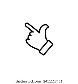 easy icon, finger snapping line sign - vector illustration eps10
