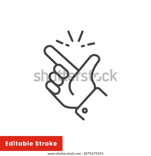 Easy Icon Finger Snapping Line Sign Stock Vector (Royalty Free ...