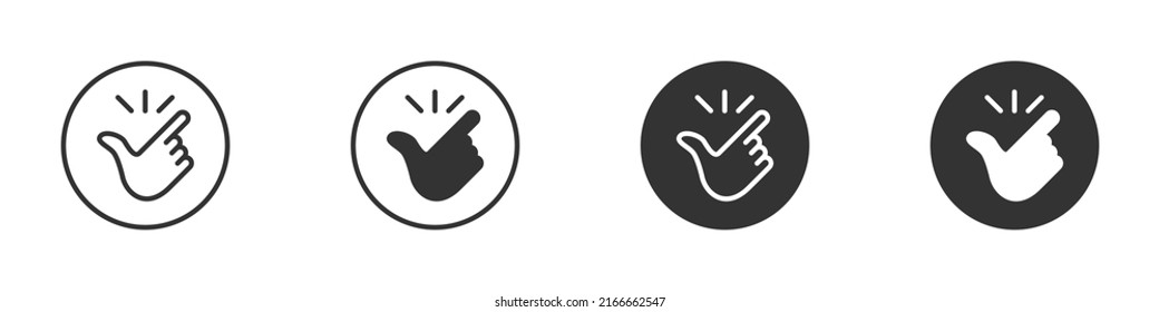 Easy icon, finger snapping sign. Vector illustration.