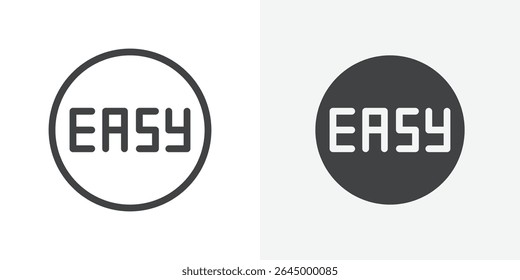 Easy icon Outline vector sign