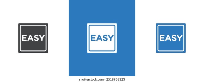 Easy icon thin line illustration
