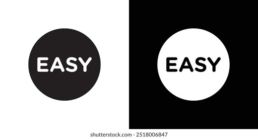 Easy icon Vector flat thin line illustration
