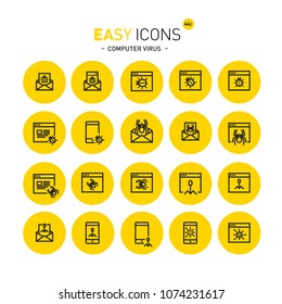 Easy icons 44c Computer virus