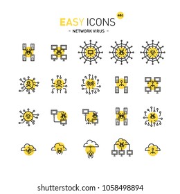 Easy icons 48d Network virus
