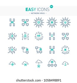 Easy icons 48e Network virus