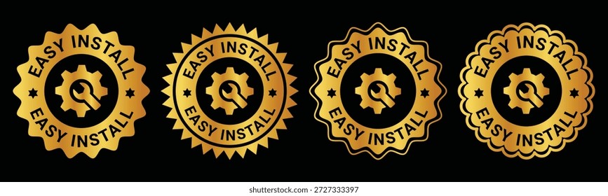 Insignia de instalación rápida de Premium Gold
