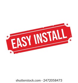 Einfache Installation Gummi-Stempel-Design. VEKTORILLUSTRATION.
