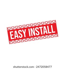 easy install Rubber stamp design. VECTOR ILLUSTRATION.