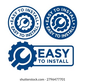 Easy to install stamp logo with a wrench and gear symbol. Suitable for mechanics, auto repair, industrial, and construction businesses.