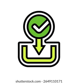 easy installation color icon vector. easy installation sign. isolated symbol illustration