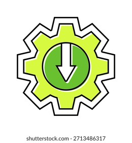 Fácil instalación Vector de iconos de color. Fácil señal de instalación. Ilustración de símbolos aislados