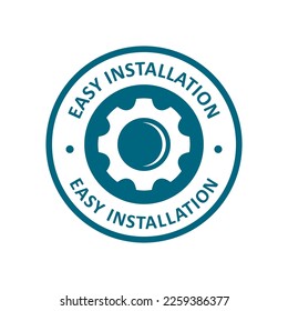 Easy installation with gear logo badge design. Suitable for product label and technology