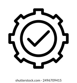 Easy Installation icon linear logo mark in black and white