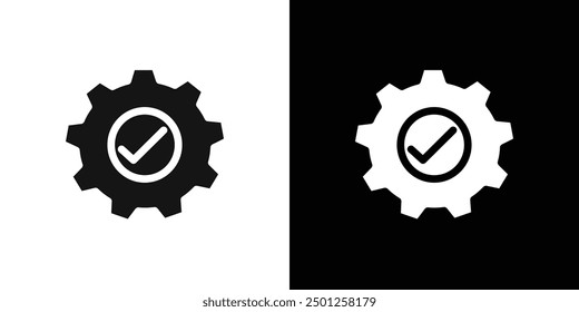 Einfache Installation Symbol Symbol Marke im gefüllten Stil