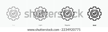 easy installation icon. Thin, Light Regular And Bold style design isolated on white background Foto stock © 