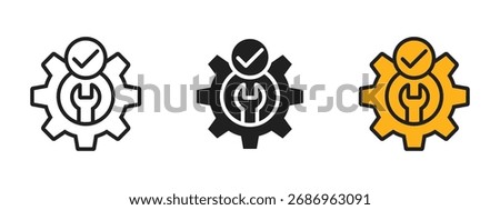 Easy Installation icon vector. quality support and certified repair solutions symbol. vector illustration.