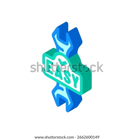 easy installation isometric icon vector. easy installation sign. isolated symbol illustration