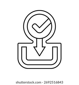 easy installation line icon vector. easy installation sign. isolated contour symbol black illustration