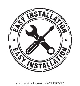 easy installation logo with wrench and screwdriver tools