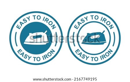 Easy iron badge vector logo. Suitable for product label