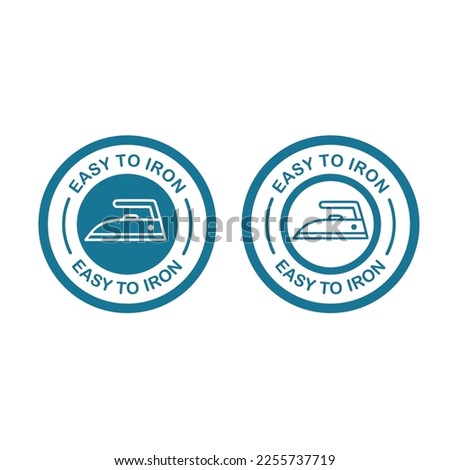 Easy iron badge vector logo. Suitable for product label