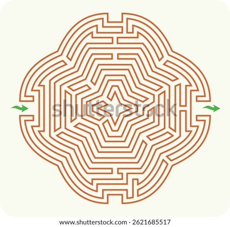 Easy labyrinth  game. Fun labyrinth (maze) game for preschoolers. Maze activity for kids.
