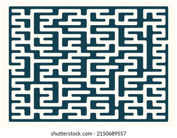 Easy Labyrinth Vector. Fun Maze Design.